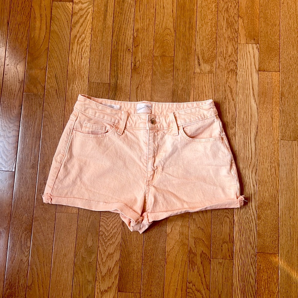 Light Orange Jean Shorts
